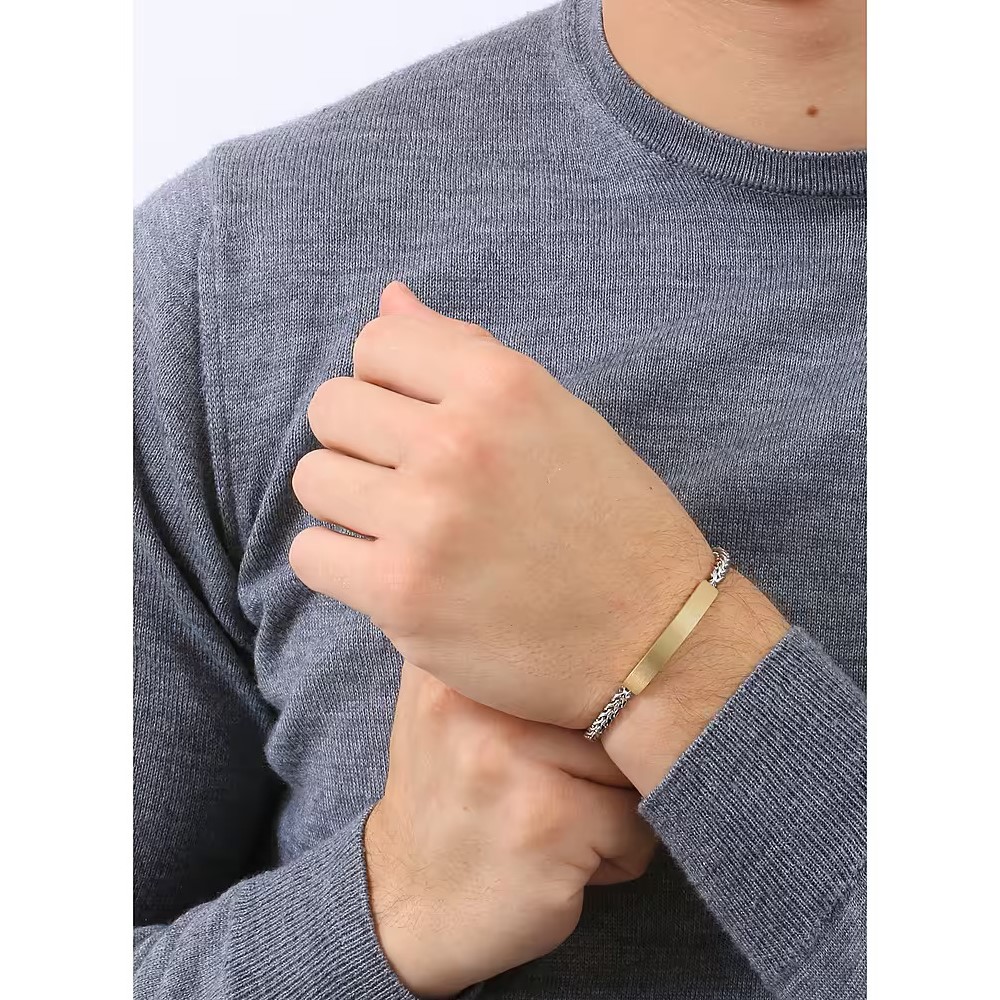 Mens stainless steel bracelet from the BASIC collection by SECTOR JEWELS
